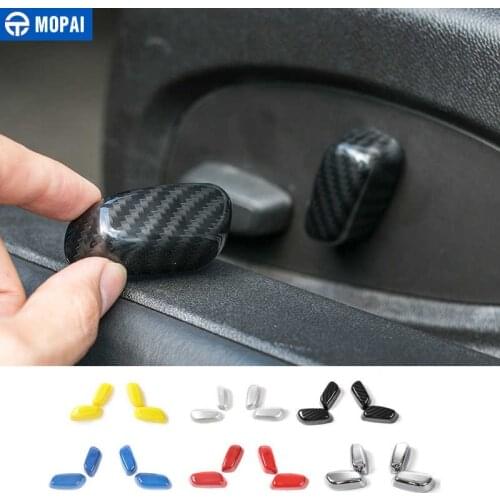 MOPAI ABS Car Interior Seat Adjustment Button Decoration Cover Stickers for Chevrolet Camaro 2017 Up Car Accessories Styling