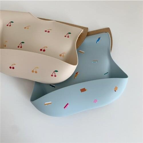 Best Gifts For Cherry/Car/Lilac Flower Silicone Bib Baby Feeding Bibs Burp Cloths Fashionable Aprons Breastplate Baby St