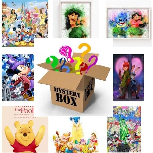 Disney Lucky Product Mystery Box 5D Diamond Painting Square/Round Cross Stitch 50000+ Random Varieties
