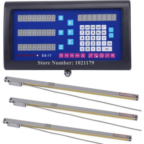 EASSON DRO kit Easson 3 axis DRO digital readout and 3pcs 0-1000mm GS10 linear scale for lathe grinder milling machine