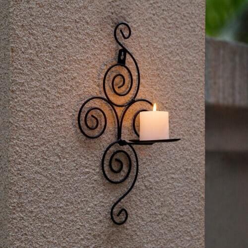 Candle holder shelf new house candle tripod handmade iron wall-mounted candle holder furniture decoration