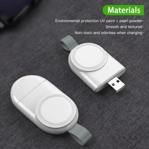 Mini Portable Wireless ChargerFast Charging Adapter Wireless Smart Watch Charger Charging Base for Apple IWatch 1/2/3/4/5