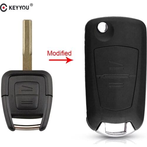 KEYYOU 10PC 2 Button HU43 Switchblade Blade Remote Car Key Shell for OPEL VAUXHALL Vectra Zafira Omega Astra h j g Mk4 B c mokka