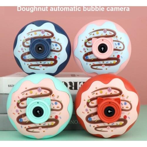 Donut Bubble Camera Machine With Lights And Music Electric One-key Automatic Parent-child Interaction Baby Outdoor Fun Toys Gift