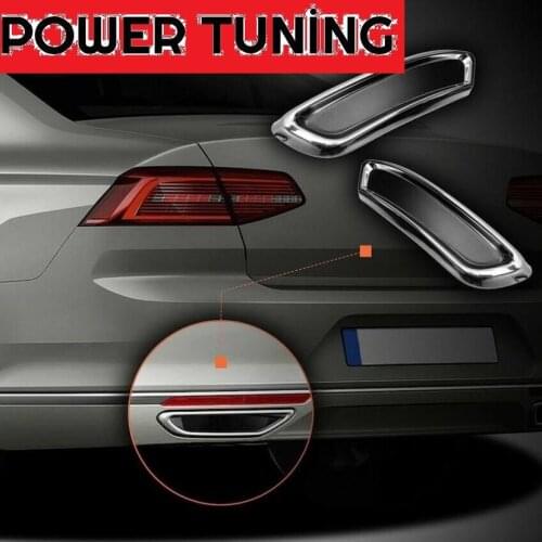 R LineStill For Passat B8 2016-20 Chrome Exhaust Looking Diffuser SD High Quality Liquid Adhesive Mount with Chromium Styling
