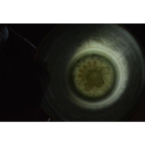 Rare SongDynasty porcelain bowl,Hutian Kiln,Flower.Thin bowl , best collection&adornment,free shipping