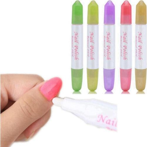 Nail Gel Polish Varnish Removal Pen Manicure Remover Degreaser Corrector Pen Gel Nail Polish Cleaner Nail Correction Pen Random