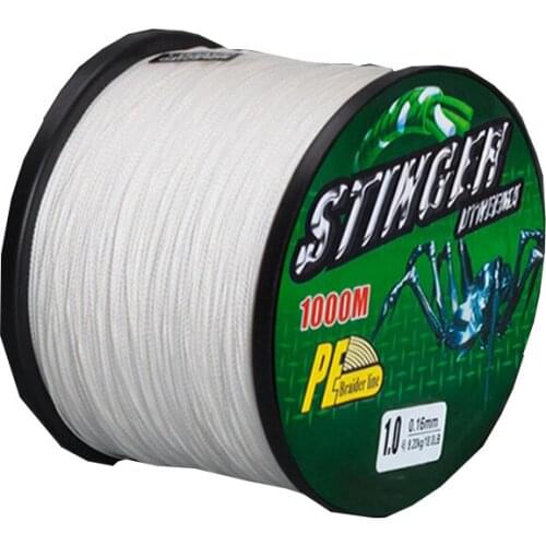 Super Strong 1000m 4 Braided Fishing Line PE Woven Fishing Line Wear-resistant Carp Rock Fishing Gear Wire Muticolors