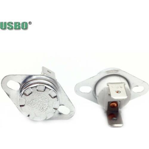 High quality 250V 16A thermostat thermal protector 85 degree normal closed/open temperature control switch KSD302 ceramics
