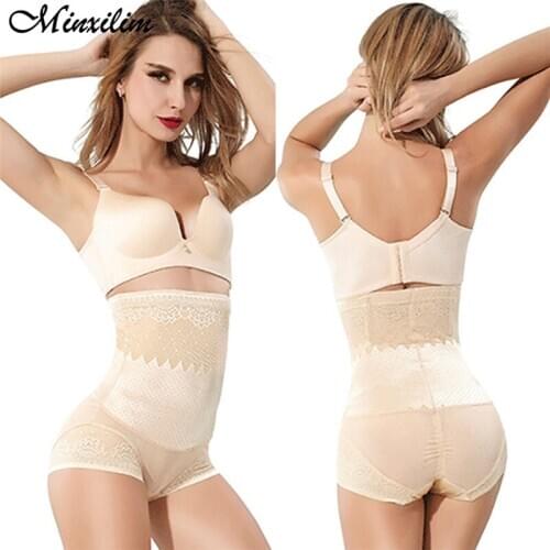 High Waist Trainer Tummy Control Panties Body Shaper Butt Lifter Postpartum Girdles Abdomen Reduce Slimming Panty For Women