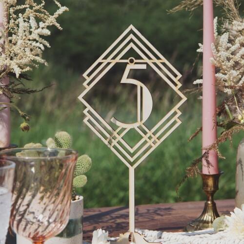 Great Gatsby Party Decorations, Gold table numbers, vintage style table numbers, Art Deco table numbers, Vintage