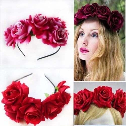 Woman Fashion 2021 New Personal Design Hair Accessories a Wreath on the Head Dress Up Headband Diadem Girls Elastic Hair Band