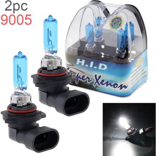 2pcs 12V 9005 65W 6000K Durable White Light Super Bright Car Xenon Halogen Lamp Auto Front Headlight Fog Bulb
