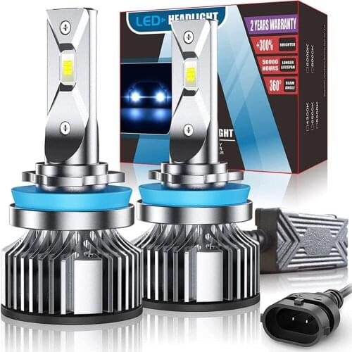 2Pcs H11 Led Canbus With SAMSUNG Chips H4 LED Headlight H8 H1 H7 9005 HB3 HB4 9006 LED Bulb Mini Auto Car Light Headlamp 6000K