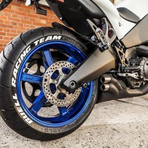 2020 White Rubber Motorcycle Stickers 3D Logo Motorcycle Tire Letterings Sticker Creative Wheels Label Decals DIY Styling