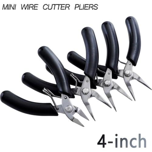 4 Inch Mini Wire Cutter Pliers Diagonal Nipper Nose Pliers Cable Snips Electrical Cutting Pliers Repair DIY Hand Tools Dropship