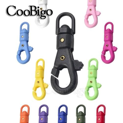 5 pcs/pack Plastic Swivel Lobster Clasp Snap Hook Clip for Keychain Keyring Bag Backpack DIY Craft Accessories Colorful Coated