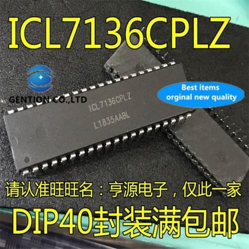 5Pcs ICL7136CPLZ ICL7136 DIP-40 Analog to digital converter chip in stock 100% new and original