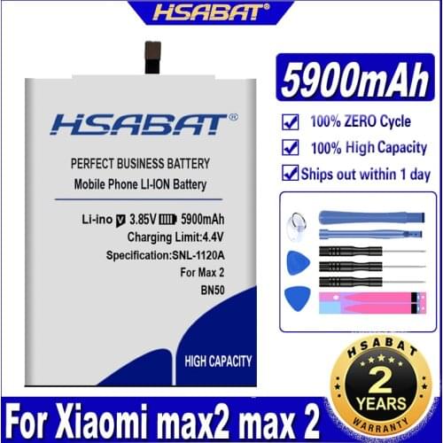 HSABAT BN50 5900mAh Battery for Xiaomi max2 max 2 Batteries within free tools+tracking number