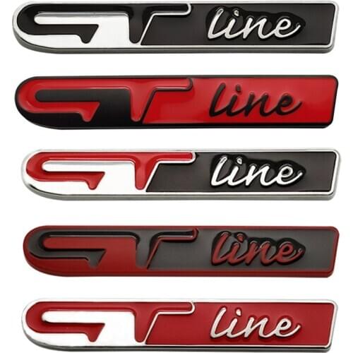 Car Styling GT LINE Logo Emblem Sticker Badge 3D Metal Decal For Renault Megane 2 3 Duster Logan Clio Laguna 2 Captur Accessorie