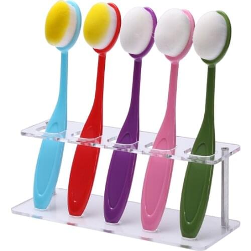 Black Or Transparent Brushes Holder Rack with 5/10 Holes For Hold Collect Blending Brushes Accessories Crafts Assembly Require