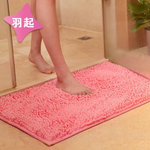 Door Mat Bathroom Anti-slip Floor Mats Living Room Soft Decorative Solid Color Carpet Machine Washable Rugs