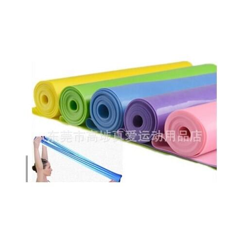 1.5m Yoga Pilates Rubber Stretch Resistance Exercise Fitness Band Bands Women 1G2U