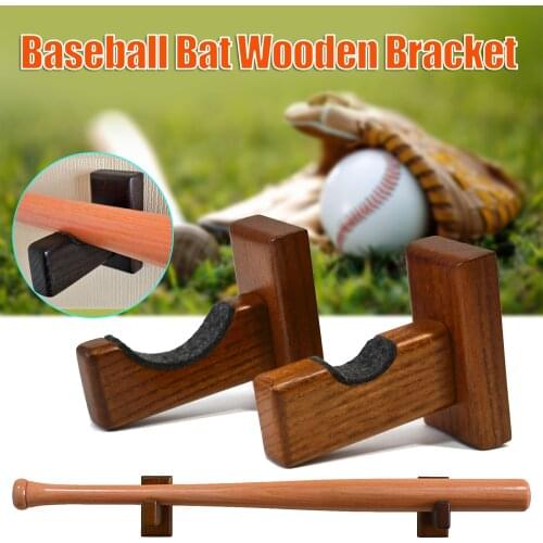 Ergonomic Baseball Bat Rack for Wall Wooden Rack Wall Mount Display Case Horizontal Wall Rack Bat Storage Shelf SAL99