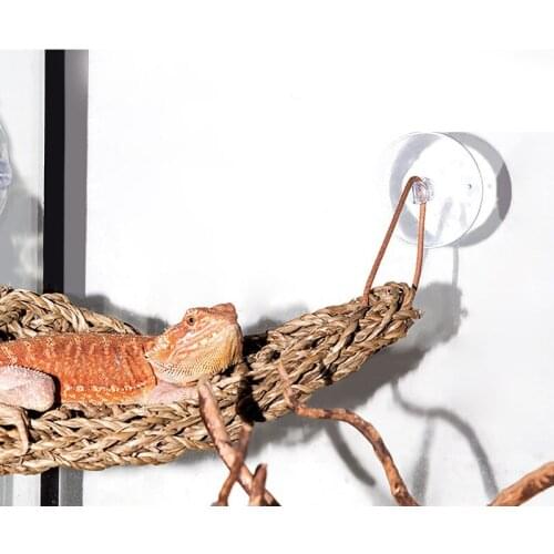 Grass Reptile Animals Hanging Hammock Lizard Small Hermit Crabs Geckos Beds Swings Mat Hanging Sofas Hammock Pet Supplies