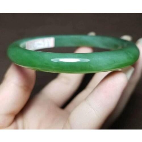 J13#Russian material and Tian Yu ice bottom spinach green cat eye jasper bracelet