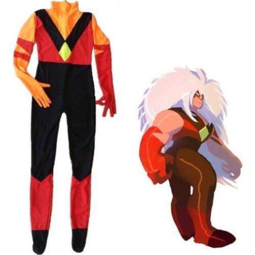 Steven Universe Jasper Spandex Superhero Costume Halloween Cosplay Zentai Suit Jumpsuit for Kids/Adult
