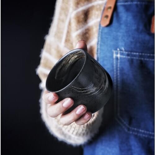 Creative Hand-painted Ceramic Teacup Home Office Porcelain Tea Cups Frosted Feel WY80302