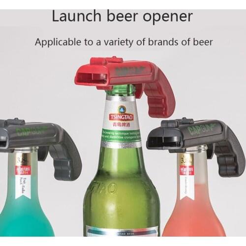 Creativity Kitchen Tools Wine Accessories Beer Opener CAP Gun Glass Bottle Opener Suit for Wedding Favor Red and Gray