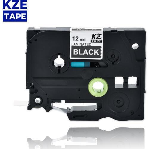 12mm Tze335 White on Black Laminated Label Tape Cassette Cartridge ribbon for p-touch label printers tze tape Tze-335 tze 335