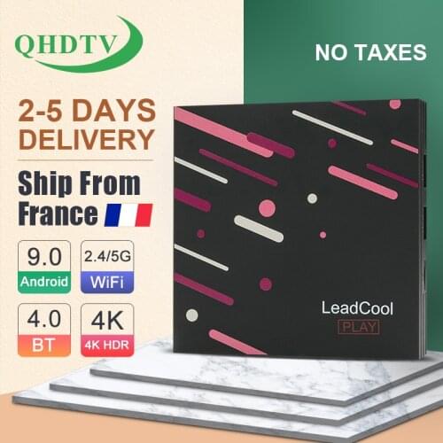 Leadcool Play 4G 64G IPTV Box Android 9.0 RK3318 FHD QHD H.265 HDR RK3318 TV 2.4G/5.8G Wifi BT4.1 Leadcool Smart TV Android Box