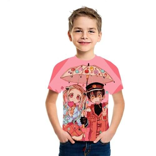 Summer Casual Boys' Girls' Top Toilet Bound Hanako Kun 3D Printed Kids' Fashion Cool T-Shirt Personalized Home Short Sleeve