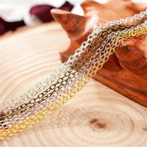 5M Metal Cable Open Link Iron Chain Findings For DIY Jewelry Making Brand 2MM