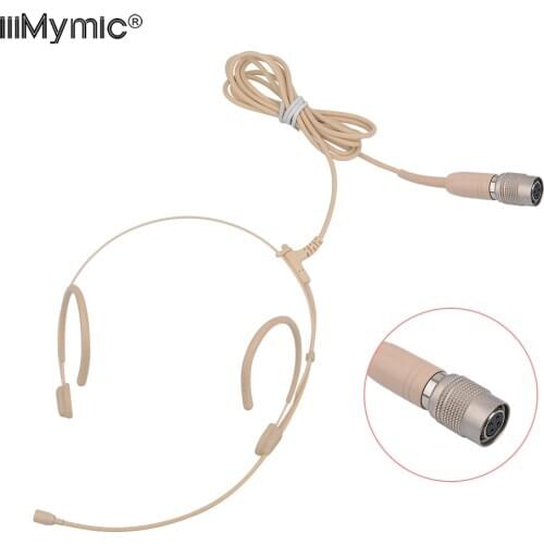 Upgrade Version Electret Condenser Headworn Headset Microphone Ear Hanging Mini 4Pin For Audio Technica Body-Pack Thick Cable