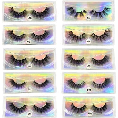 Mink Eyelashes Bulk Fluffy Mink Lashes Wholesale Natural Wispy Fake Lashes Dramatic Lash Extension Make Up False Eyelashes