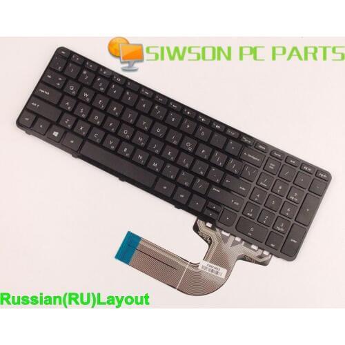 New Genuine Keyboard Russian RU Version For HP Pavilion 15-r136wm 15-r137ds 15-r137wm 15-r138ds 15-h000 Laptop With Frame