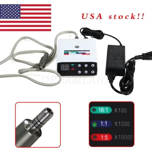 Dental NSK Style LED Fiber Brushless Electric Micro Motor Internal E-type USA-Z For 1:5 1:1 16:1 Contra Angle