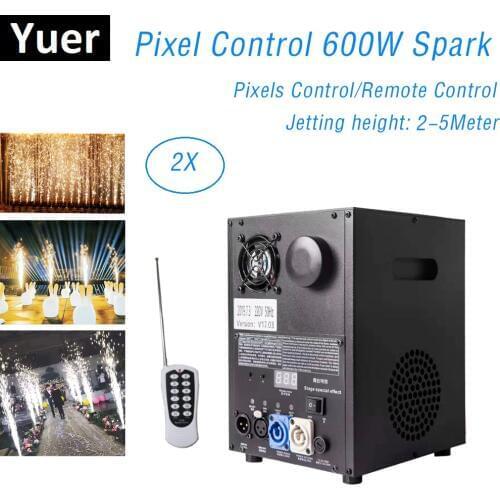 Dj Equipments Firework Machine 600W Cold Spark Wedding Flame Fountain DMX And Pixel Control Sparkly Machine For Party Wedding
