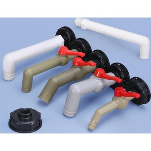 1PCS of Plastic IBC Tank Fittings S60*6 Thread Valve Hose Switch Fittings Lengthen IBC Tank Adapter Garden Hose Faucet