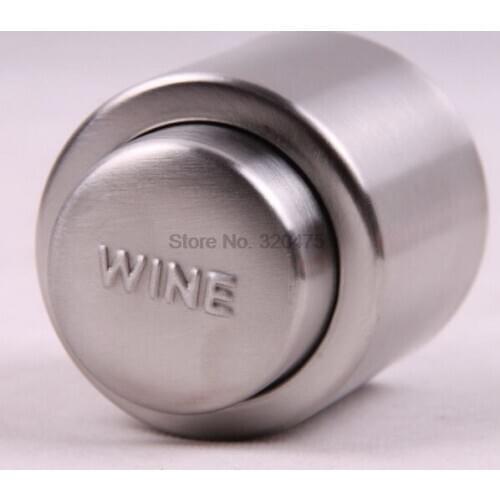 By dhl 200pcs practical Silver Elegant Stainless Steel Vacuum Wine Stopper Saver Preserver Pump Sealed Sealer