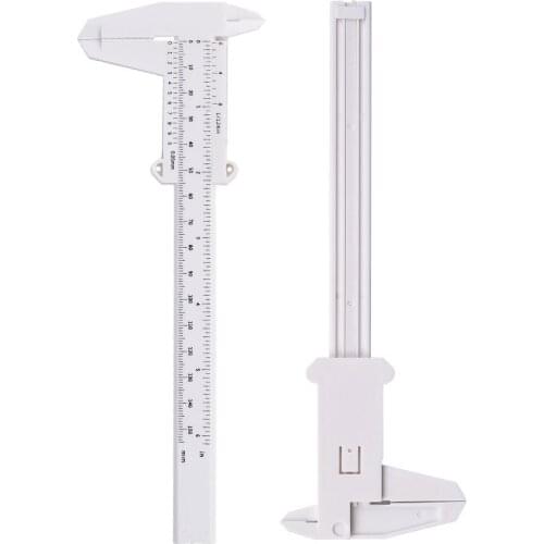 150mm Vernier Caliper Double Scale Rulers Plastic Eyebrow Measurement Tools Student Mini Tool Rulers Measuring Calipers Tool