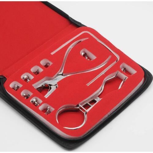 Dental Lab Rubber Dam Hole Puncher Perforator Forceps Clamps Instruments 1Set For Dentistry Product