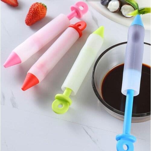 Silicone Food Writing Pen Chocolate Decorating tools Cake Mold Cream cup cookie Icing Piping Pastry Nozzles kitchen accessories