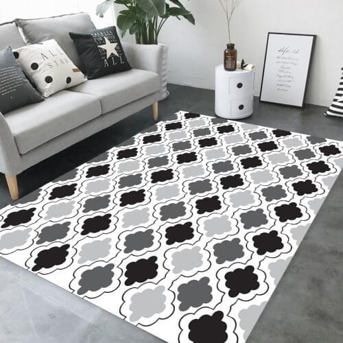 Nordic Geometric Geometric Carpet for Living Room Bedroom Anti-slip Floor Play Mat Kids Crawling Blanket Kitchen Carpet Area Rug