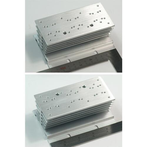 Fast Free Ship 10/20W LED Light Heatsink Aluminum radiator 35 hole high power with screws L120*W60*H50mm heatsink for LED