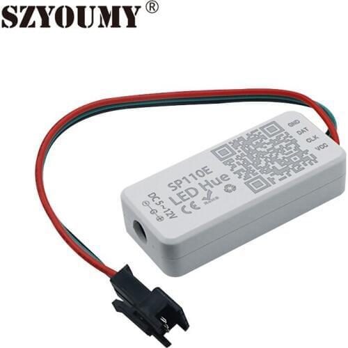 SZYOUMY DC 5V-12V SP110E Smart WIFI LED Controller For RGBW RGBWW LED IC Strip Light WS2812B 1903 Pixel